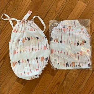 Set of 2 matching rompers for toddler girl